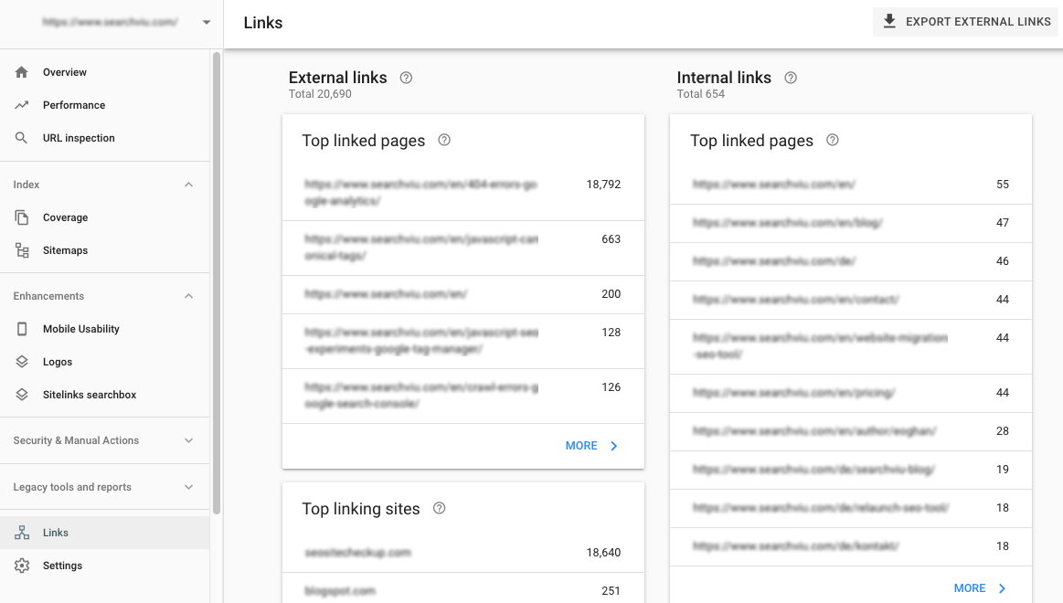 Google Search Console Backlinks